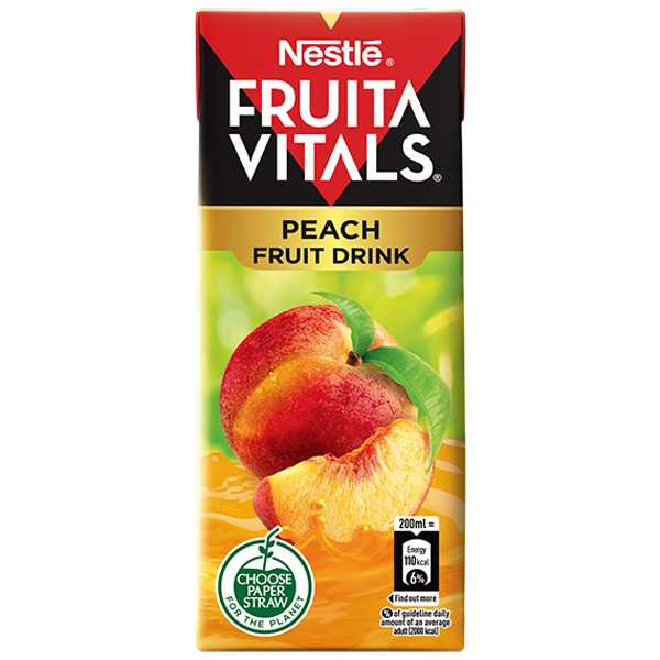 nestle fruita vitals peach fruit drink 200ml Product Image