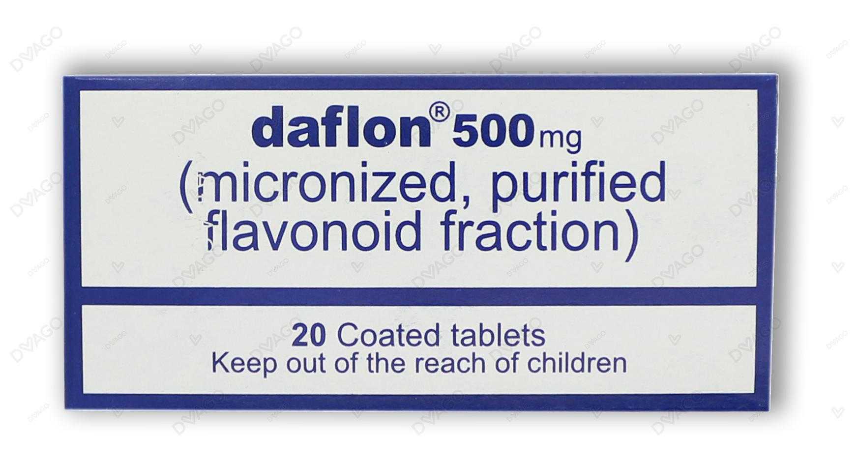 daflon tablets 500mg (1 box = 2 strips) (1 strip = 10 tablets) Product Image