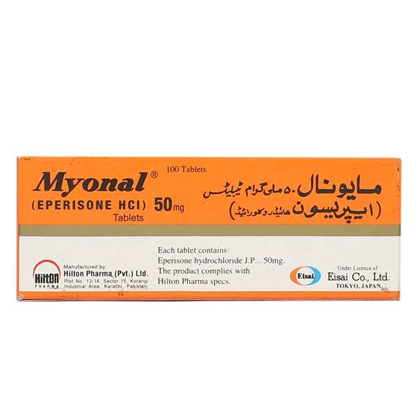 myonal tablets 50mg (1 strip = 10 tablets) Product Image