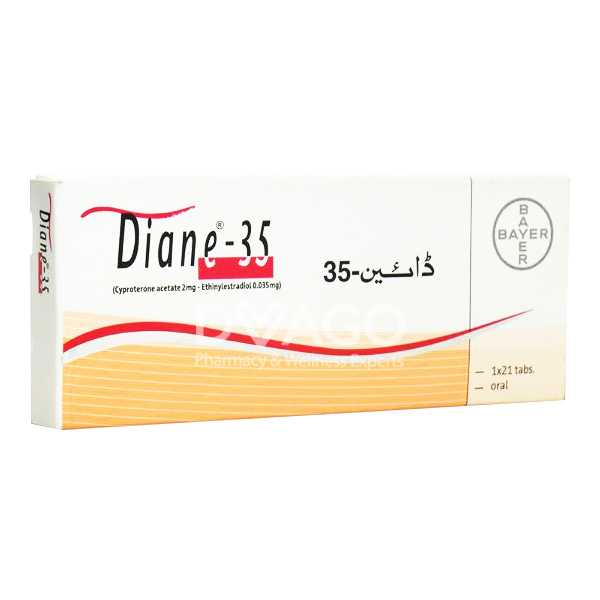 diane-35 tablets (1 box = 1 strip)(1 strip = 21 tablets) Product Image