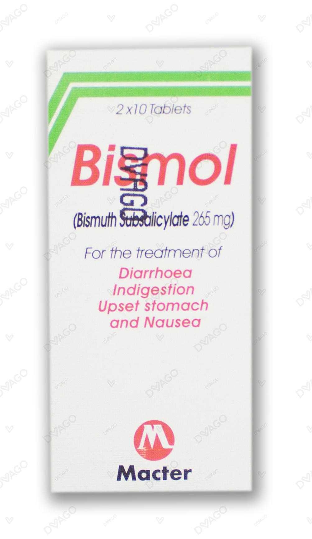 bismol tablets 265mg  (1 strip = 10 tablets) Product Image