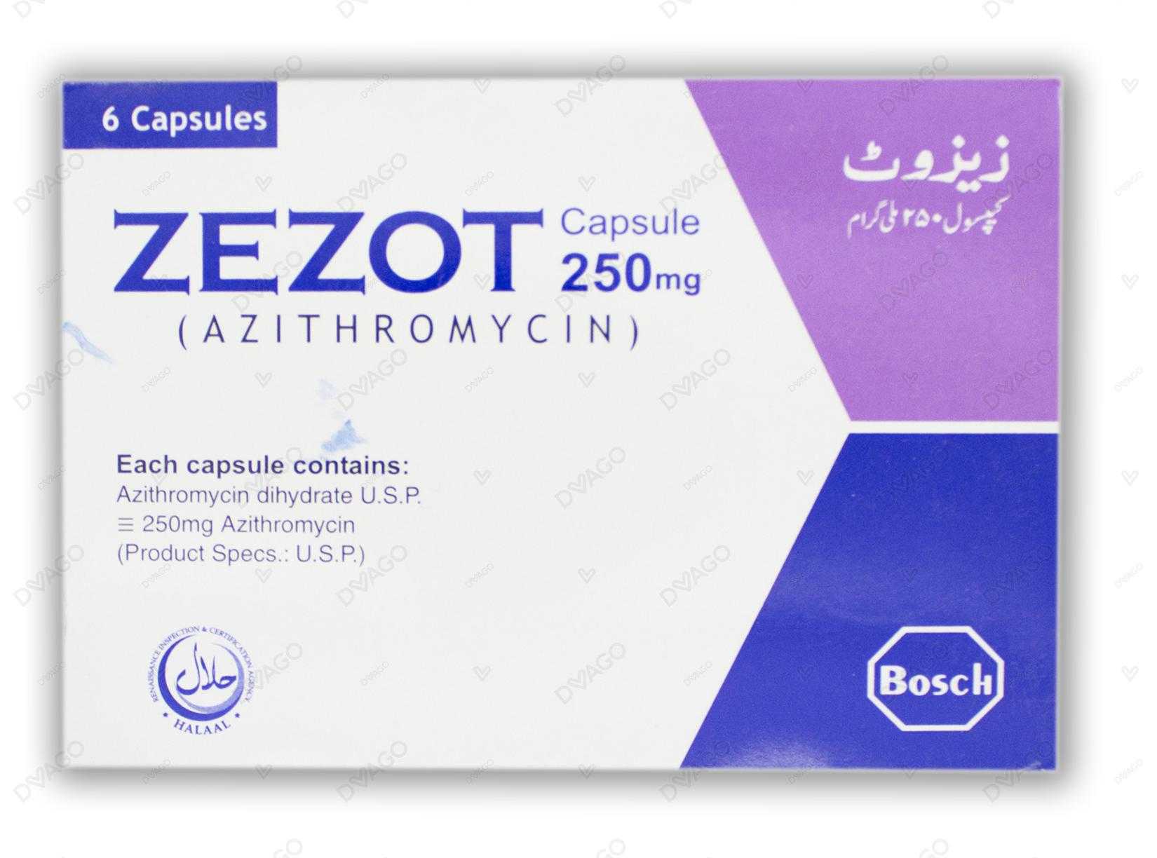 zezot capsules 250mg (1 box = 1 strip)(1 strip = 6 capsules) Product Image