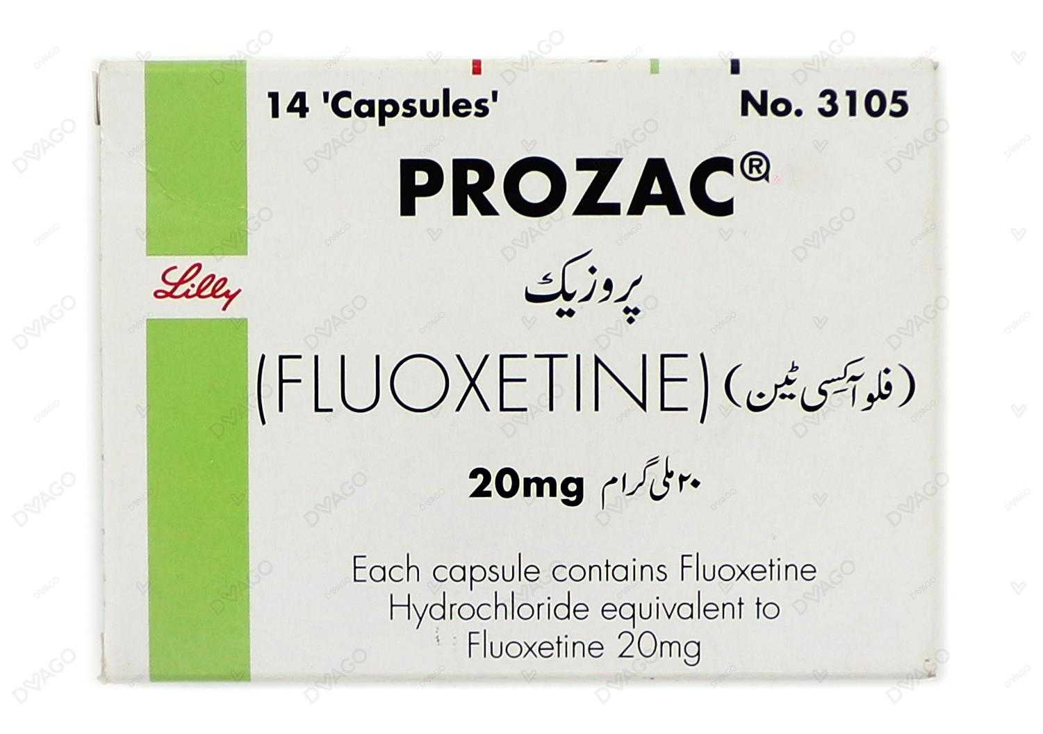 prozac capsules 20mg (1 box = 1 strip)(1 strip = 14 capsules) Product Image