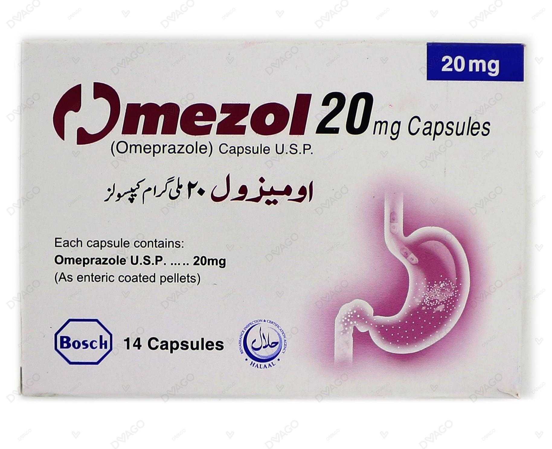 omezol capsules 20mg (1 strip = 7 capsules) Product Image