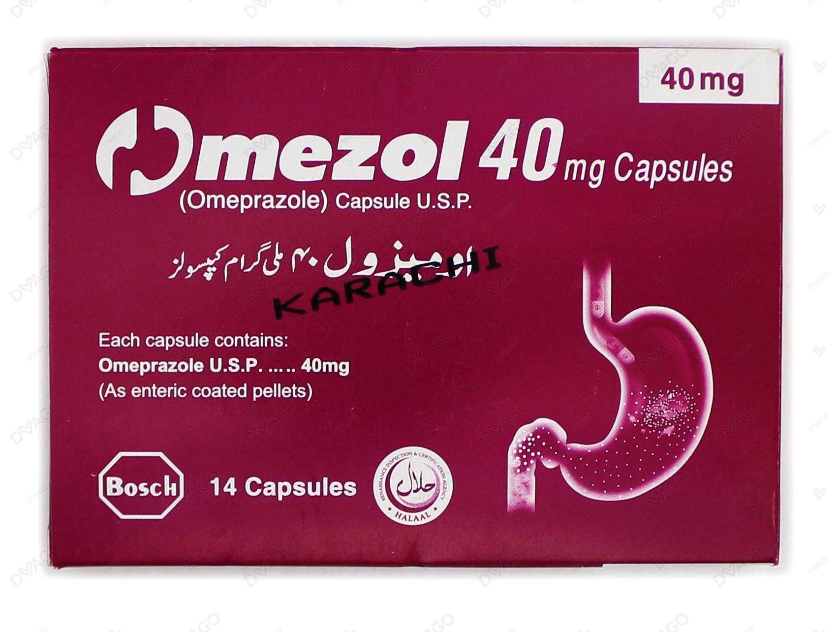 omezol capsules 40mg (1 box = 2 strips) (1 strip = 7 capsules) Product Image