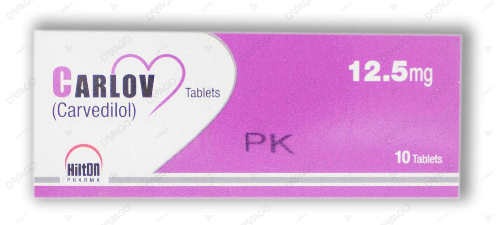 carlov tablets 12.5mg (1 box = 1 strip)(1 strip = 10 tablets) Product Image