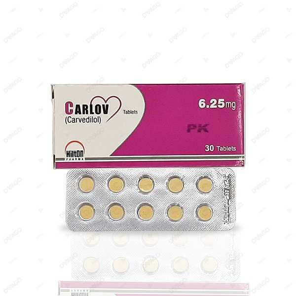carlov tablets 6.25mg (1 strip = 10 tablets) Product Image