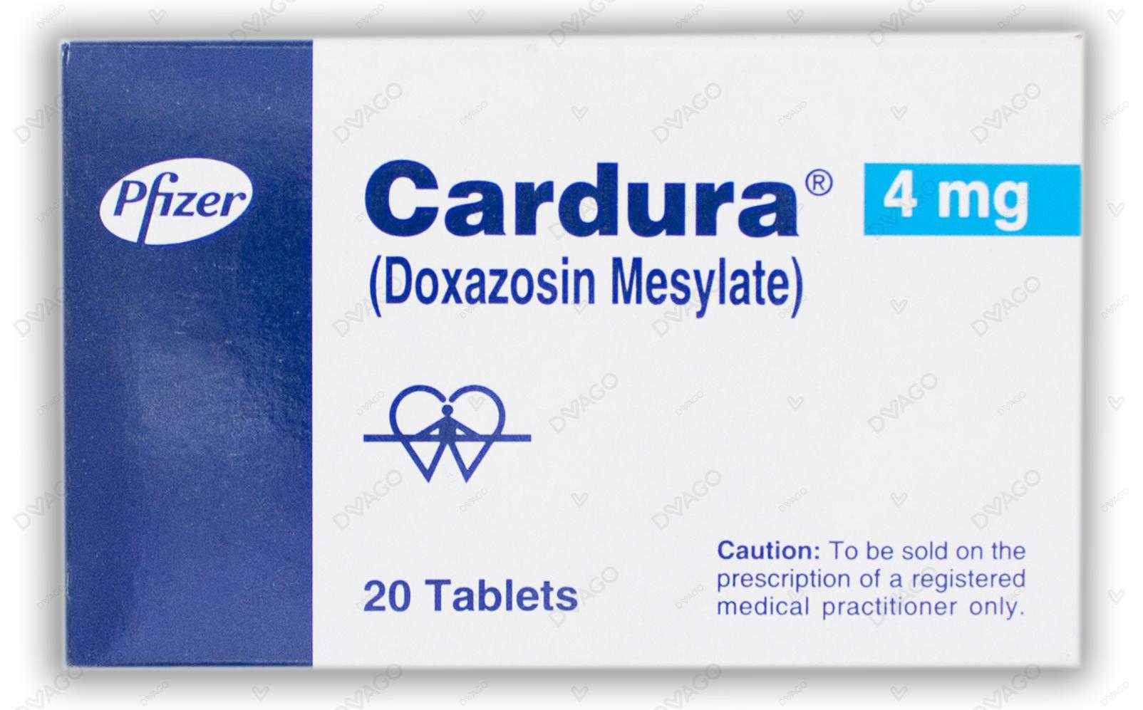 cardura tablets 4mg (1 box = 2 strips) (1 strip = 10 tablets) Product Image