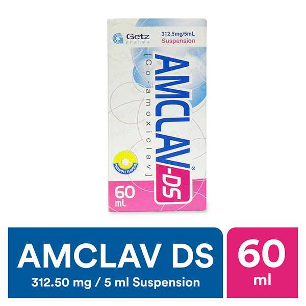 amclav ds 60ml suspension 312.5mg/5ml Product Image