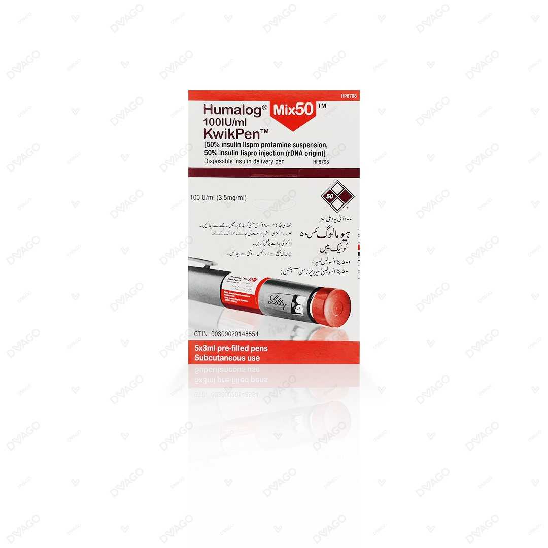 humalog mix 50 kwikpen insulin 100iu/3ml Product Image