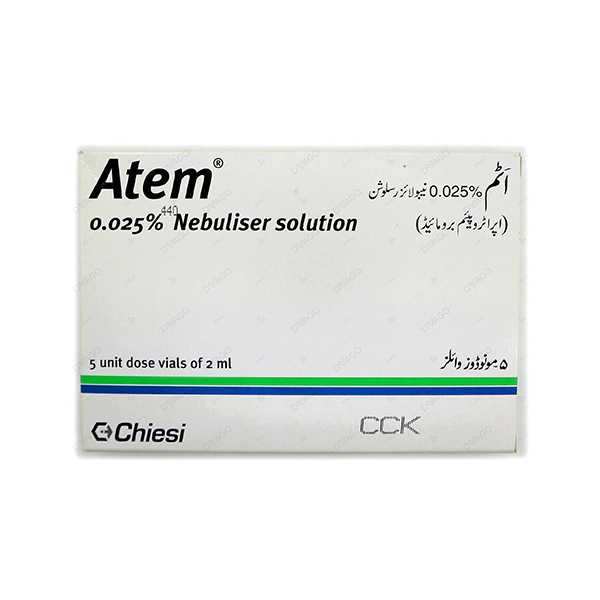 atem nebuliliser solution ampoule 0.025% 2ml (1 box = 10 ampoules) Product Image