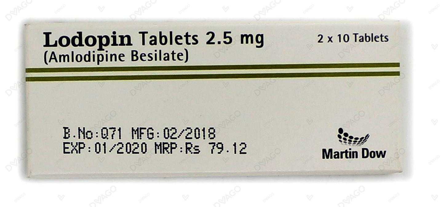 lodopin tablets 2.5mg (1 strip = 10 tablets) Product Image