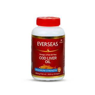 everseas cod liver oil softgels (1 bottle = 30 softgels) Product Image