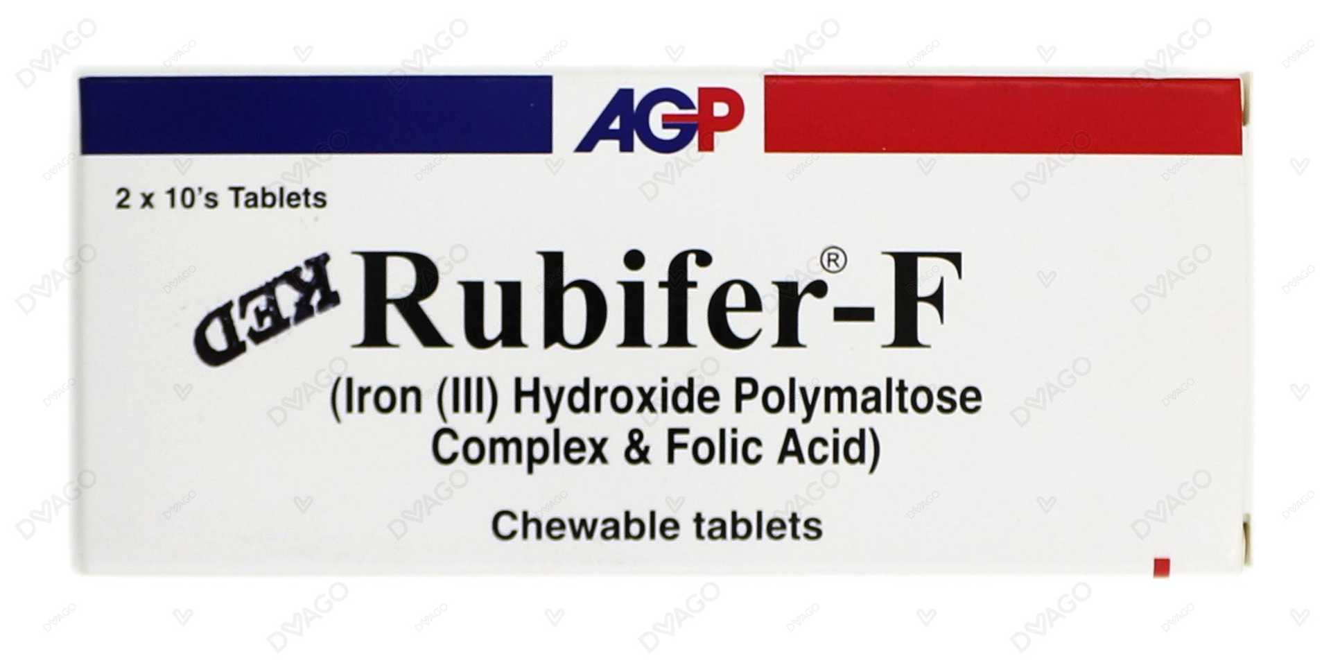 rubifer-f tablets 100mg/0.35mg (1 box = 2 strips) (1 strip = 10 tablets) Product Image