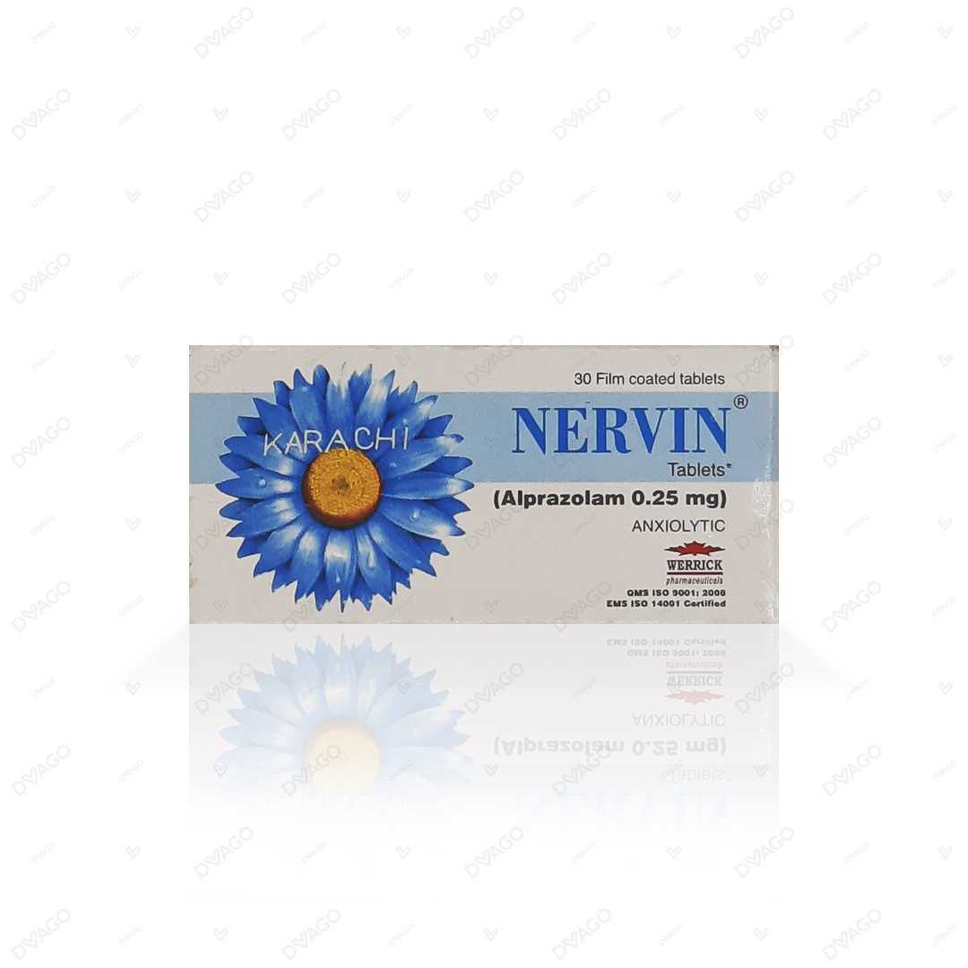 nervin tablets 0.25mg (1 strip = 10 tablets) Product Image