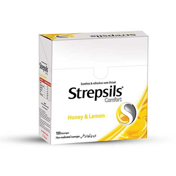 strepsils honey & lemon lozenges (1 strip = 10 tablets) Product Image