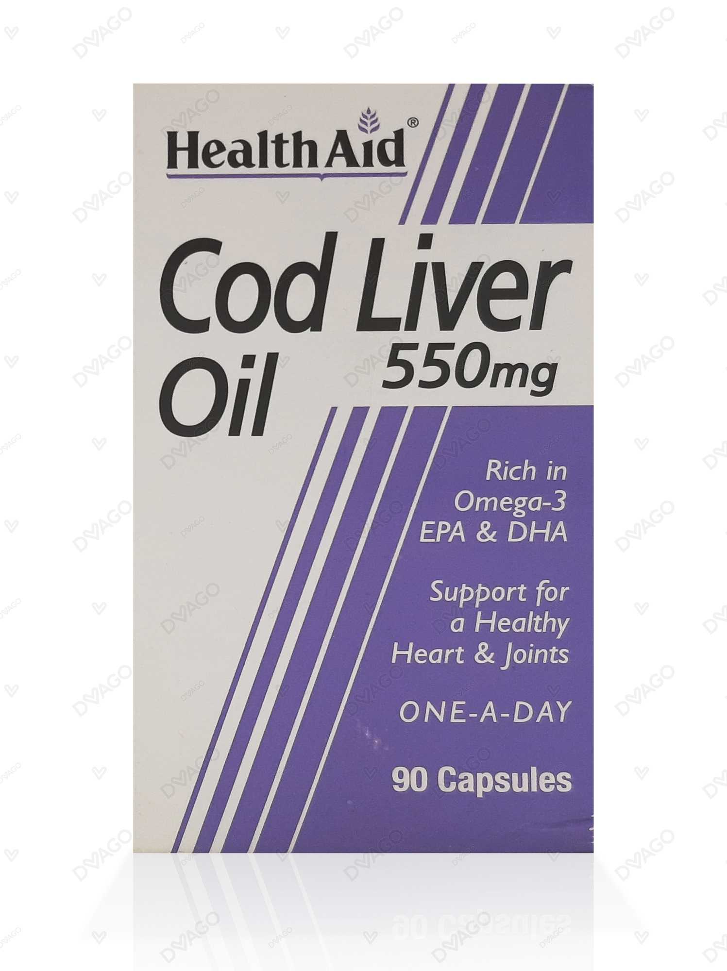 healthaid cod liver oil capsules 550mg (1 box = 90 capsules) Product Image