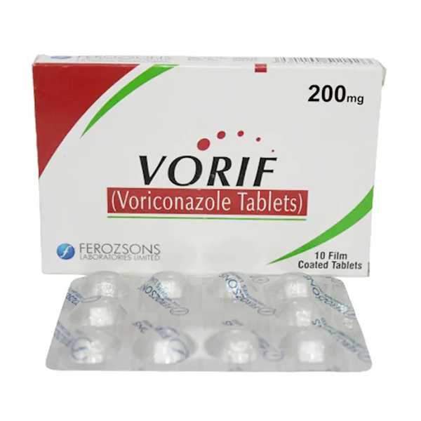 vorif tablets 200mg (1 box = 1 strip)(1 strip = 10 tablets) Product Image