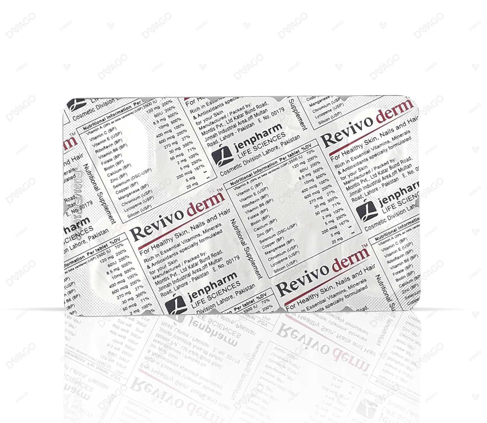 revivoderm tablets (1 box = 2 strips) (1 strip = 10 tablets) Product Image