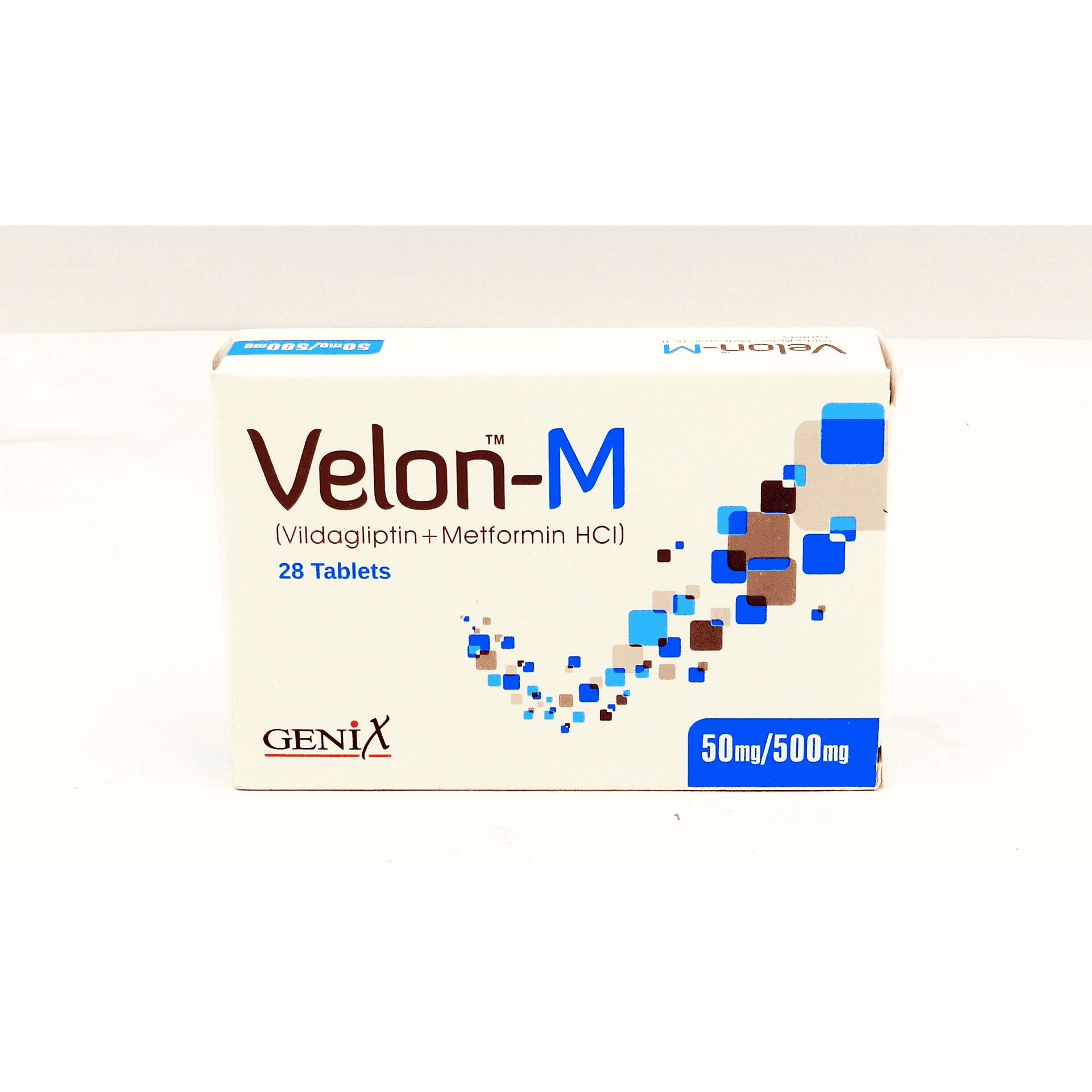 velon-m tablets 50mg/500mg (1 box = 4 strips) (1 strip = 7 tablets) Product Image