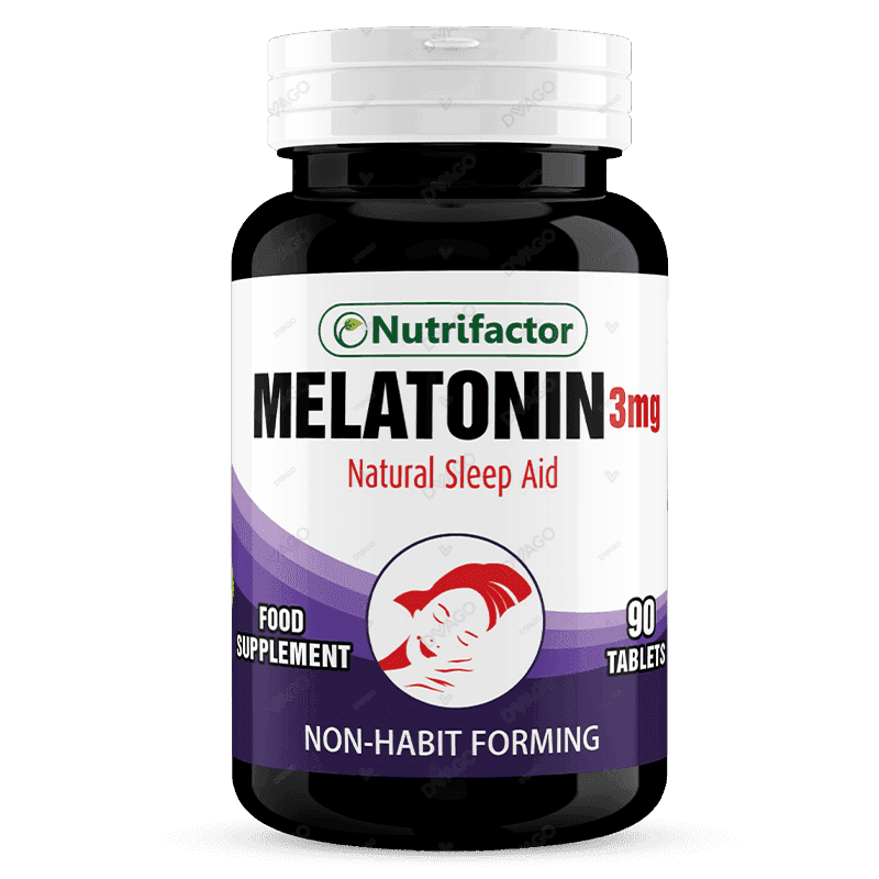 nutrifactor melatonin tablets 3mg  (1 bottle = 90 tablets) Product Image