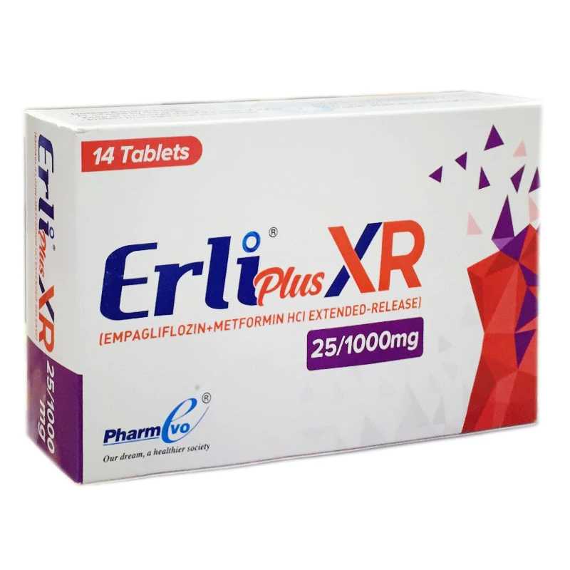 erli plus xr tablets 25/1000mg (1 strip = 7 tablets) Product Image