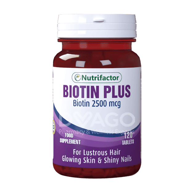 nutrifactor biotin plus tablets  (1 bottle =  120 tablets) Product Image