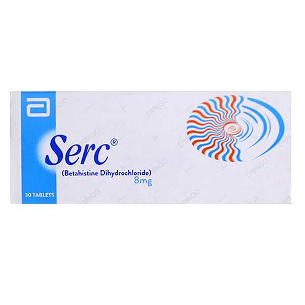 serc tablets 8mg (1 strip = 10 tablets) Product Image