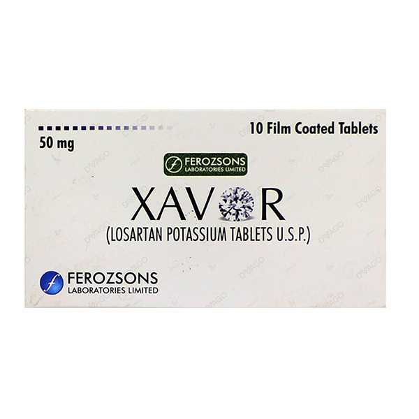 xavor tablets 50mg (1 box = 1 strip)(1 strip = 10 tablets) Product Image