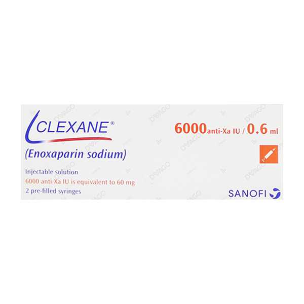 clexane injection 6000iu/0.6ml (1 box = 2 injections) Product Image
