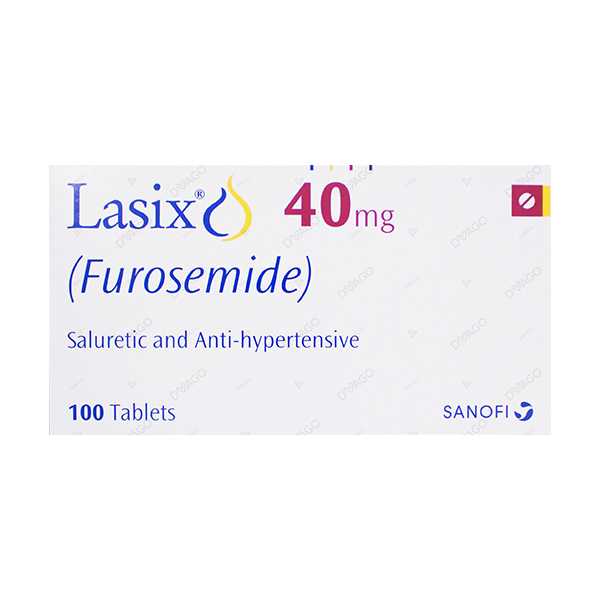 lasix tablets 40mg (1 box = 2 strips) (1 strip = 50 tablets) Product Image