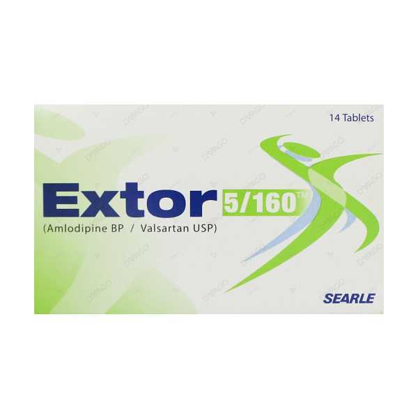 extor tablets 5mg/160mg (1 box = 1 strip) (1 strip = 14 tablets) Product Image