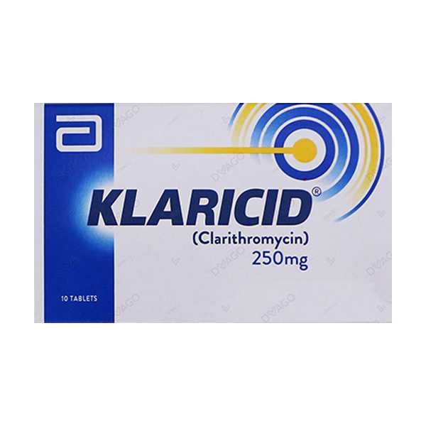 klaricid tablets 250mg (1 box = 1 strip)(1 strip = 10 tablets) Product Image