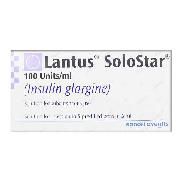 lantus solostar injection 3ml prefilled pen 100units/ml  (1 box = 5 prefilled pen) Product Image