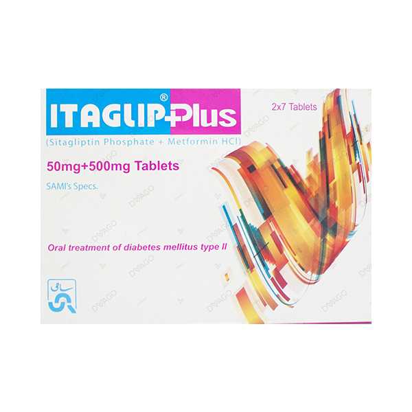 itaglip plus tablets 50mg/500mg (1 strip = 7 tablets) Product Image