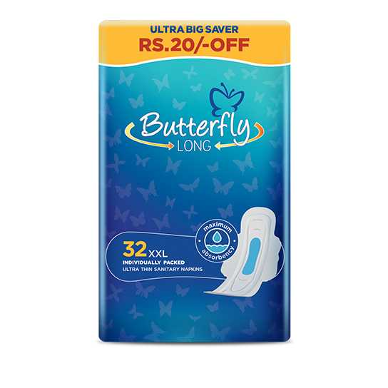 butterfly ultra big saver sanitary pads long xxl 32pcs Product Image