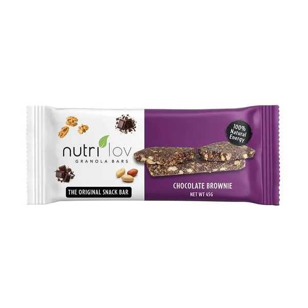 nutrilov chocolate brownie granola bar 45g Product Image
