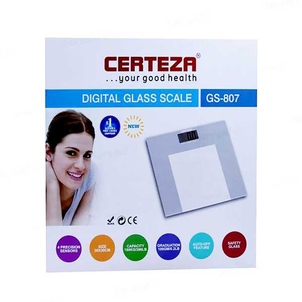 certeza digital body weight glass scale - gs 807 Product Image
