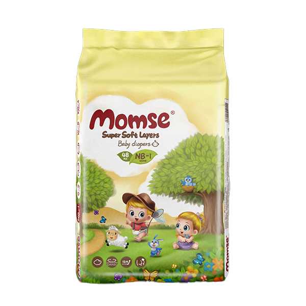 momse baby diapers economy pack newborn size 1 48pcs Product Image