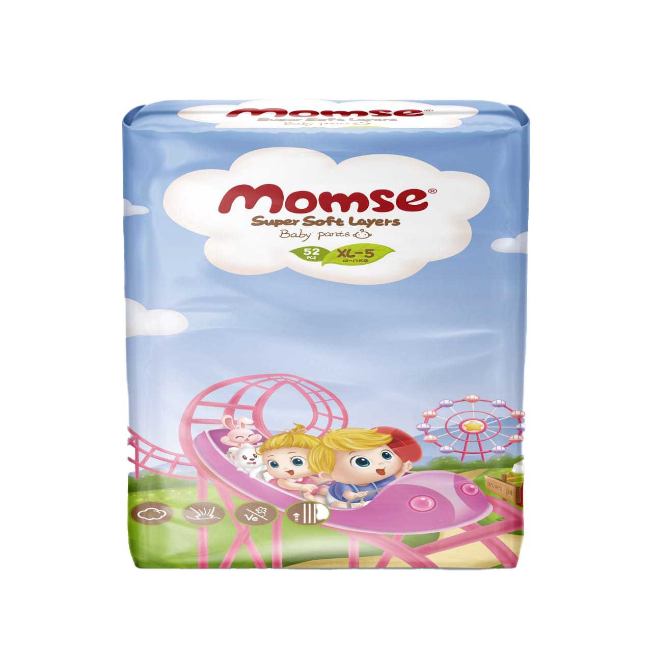 momse baby pants jumbo pack x-large size 5 52pcs Product Image