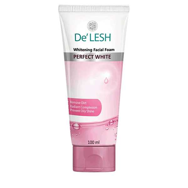 delesh perfect white whitening facial foam 100ml Product Image