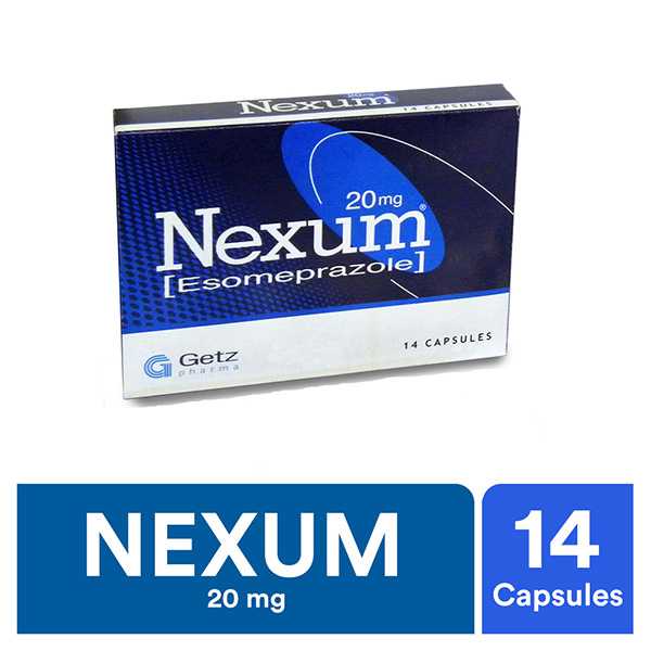 nexum capsules 20mg (1 strip = 7 capsules) Product Image