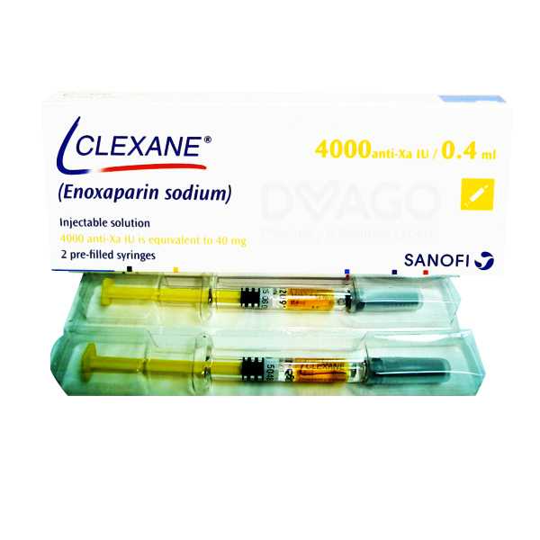 clexane injection 4000iu/0.4ml (1 box = 2 injections) Product Image