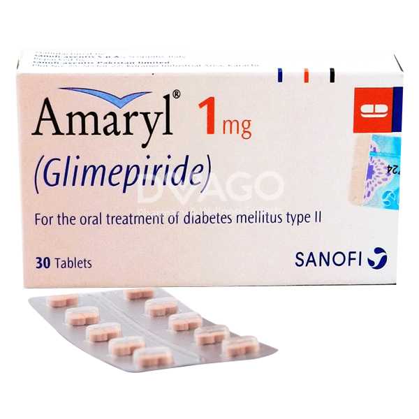 amaryl tablets 1mg (1 strip = 10 tablets) Product Image