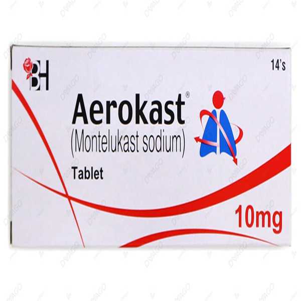 aerokast tablets 10mg (1 box = 14 tablets) Product Image
