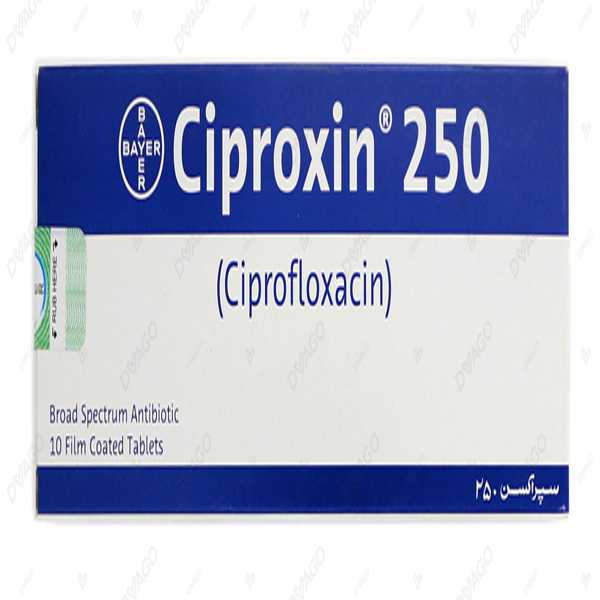 ciproxin tablets 250mg (1 box = 1 strip) (1 strip = 10 tablets) Product Image
