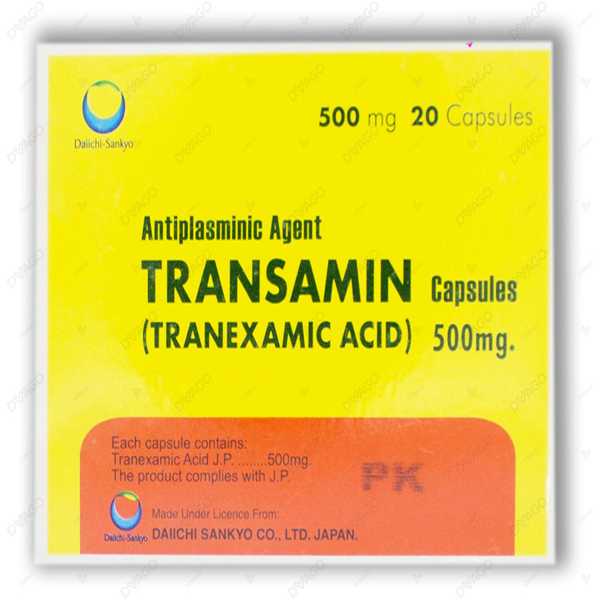 transamin capsules 500mg (1 strip = 10 capsules) Product Image