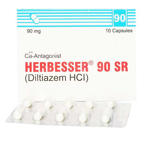 herbesser sr capsules 90mg (1 box = 1 strip)(1 strip = 10 capsules) Product Image