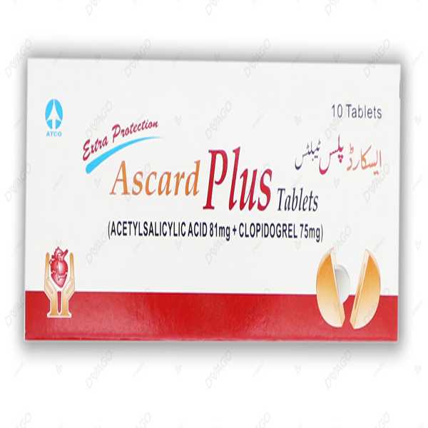 ascard plus tablets 75/75mg (1 box = 1 strip)(1 strip = 10 tablets) Product Image