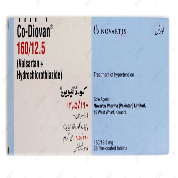 co-diovan tablets 160mg/12.5mg (1 box = 2 strips) (1 strip = 14 tablets) Product Image